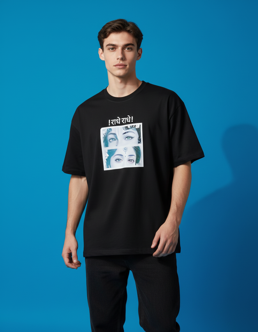 "RADHA KRISHNA " OVERSIZED T-SHIRT HEAVYWEIGHT