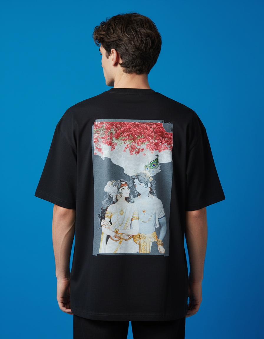 "RADHA KRISHNA " OVERSIZED T-SHIRT HEAVYWEIGHT