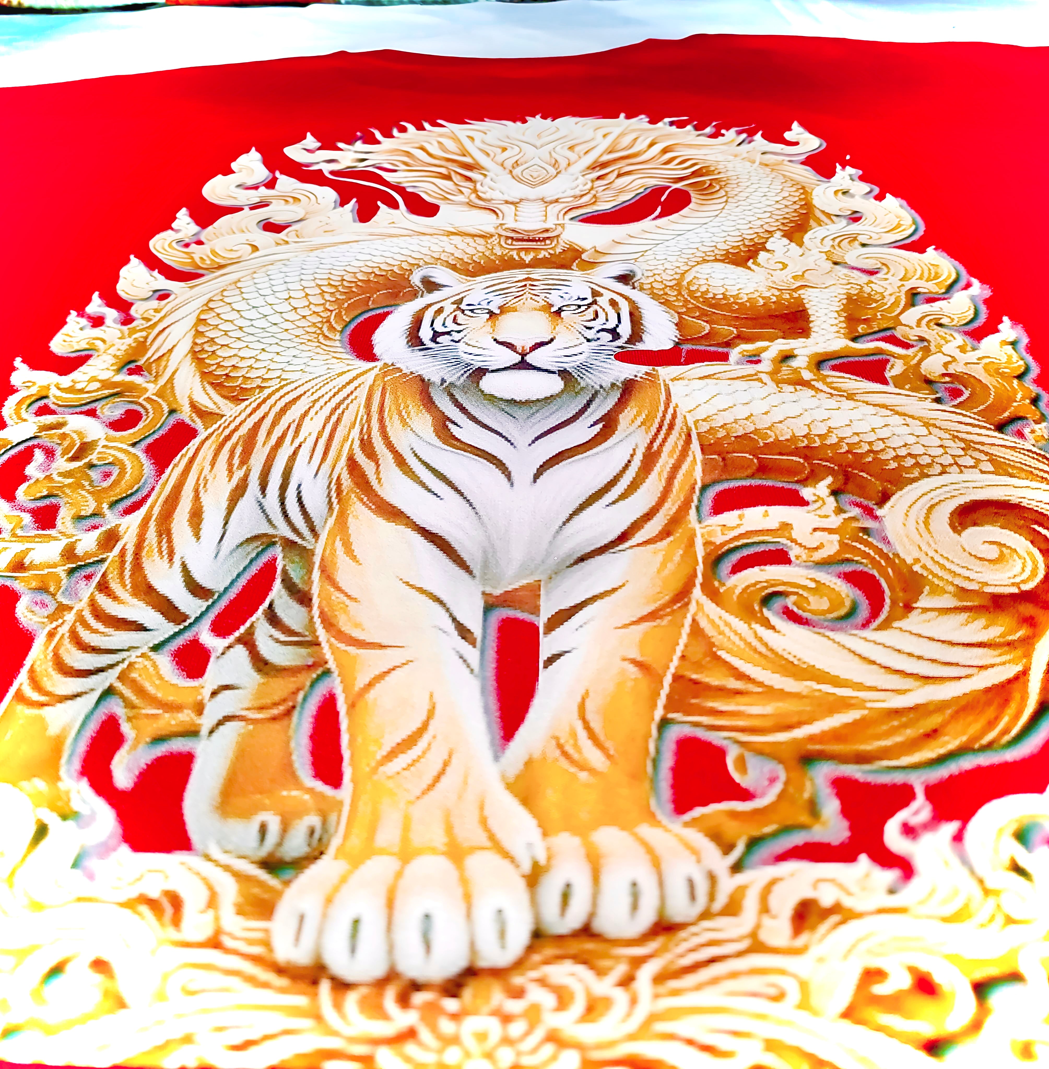 "SERPANT X TIGER" RED OVERSIZED T-SHIRT HEAVYWEIGHT