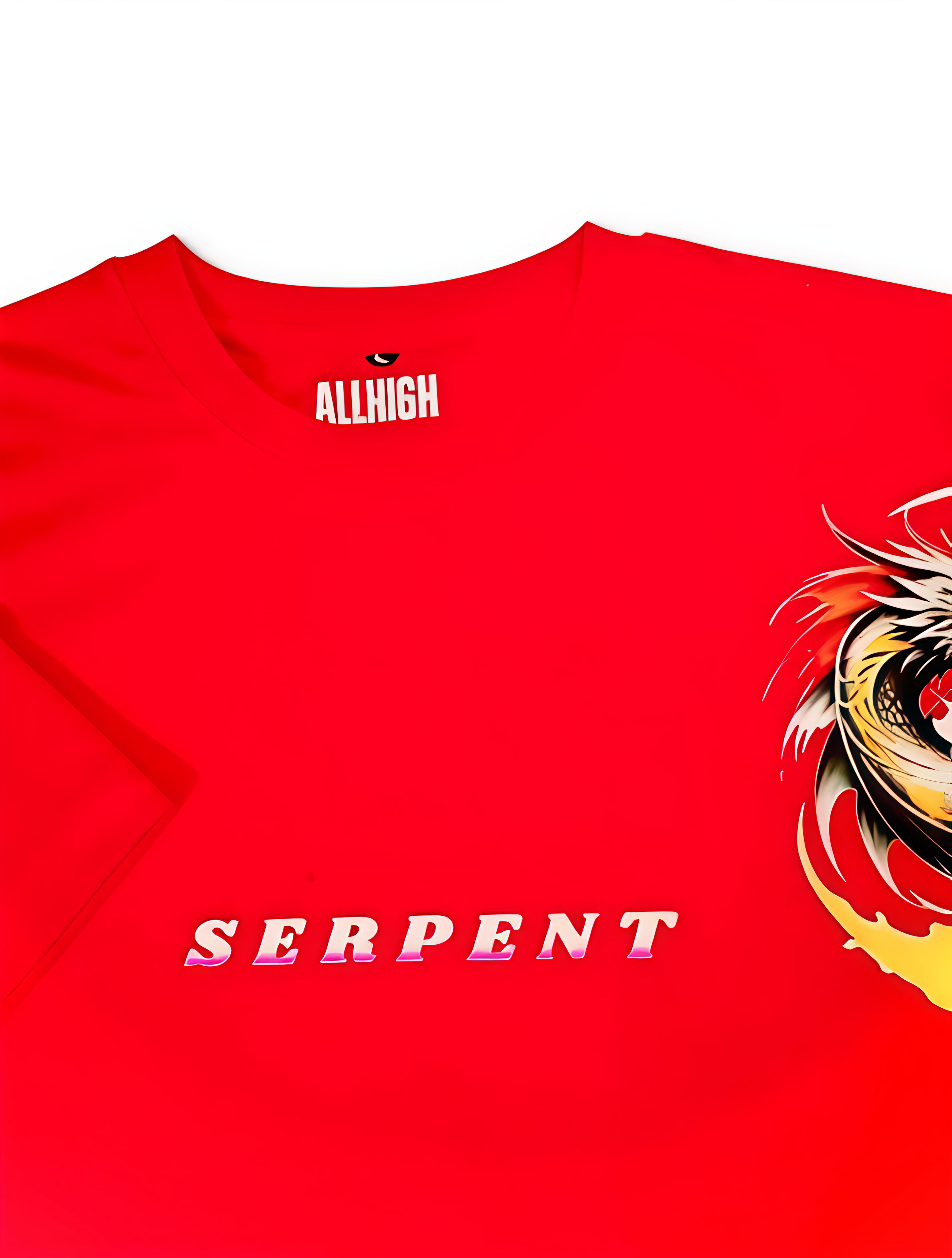 "SERPANT X TIGER" RED OVERSIZED T-SHIRT HEAVYWEIGHT